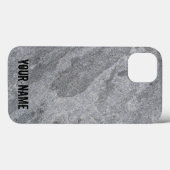 Steengranietstructuur grijs steenhoudend aardewerk Case-Mate iPhone case (Achterkant (horizontaal))