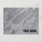 Steengranietstructuur grijs steenhoudend aardewerk feestdagenkaart (Voorkant)