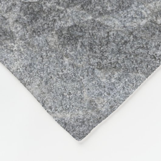 Steengranietstructuur grijs steenhoudend aardewerk fleece deken (Hoek)