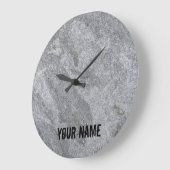 Steengranietstructuur grijs steenhoudend aardewerk grote klok (Hoek)