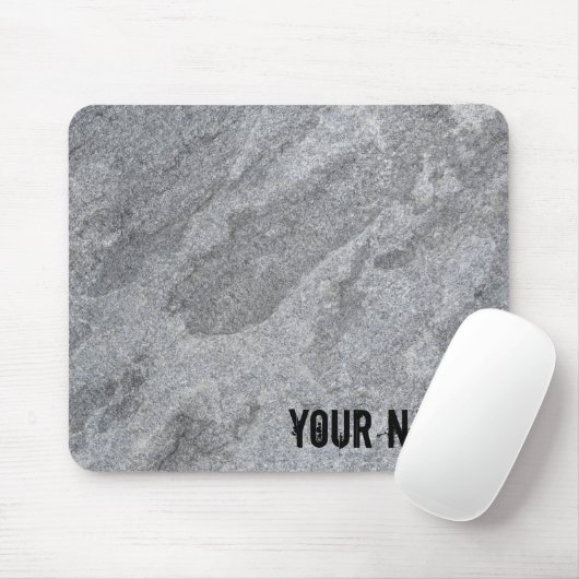 Steengranietstructuur grijs steenhoudend aardewerk muismat (Met muis)