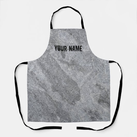 Steengranietstructuur grijs steenhoudend aardewerk schort (Voorkant)