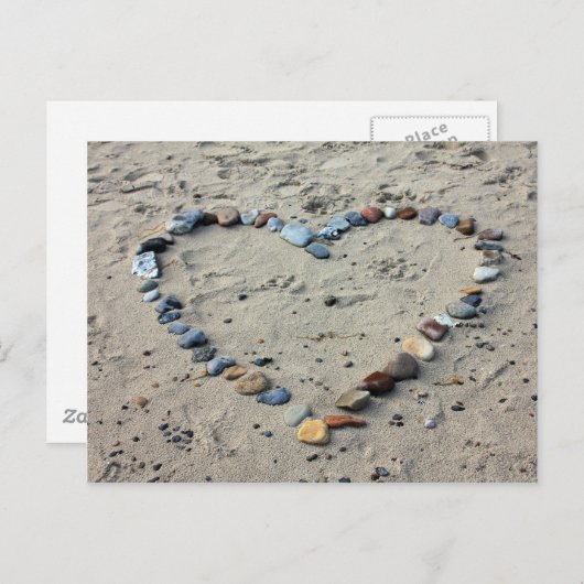 Steenhart in zand briefkaart (Voorkant / Achterkant)