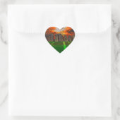 Steenhenge Standing Stones bij Sunset Hart Sticker (Tas)