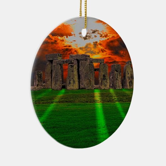 Steenhenge Standing Stones bij Sunset Keramisch Ornament (Rechts)