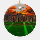 Steenhenge Standing Stones bij Sunset Keramisch Ornament (Achterkant)