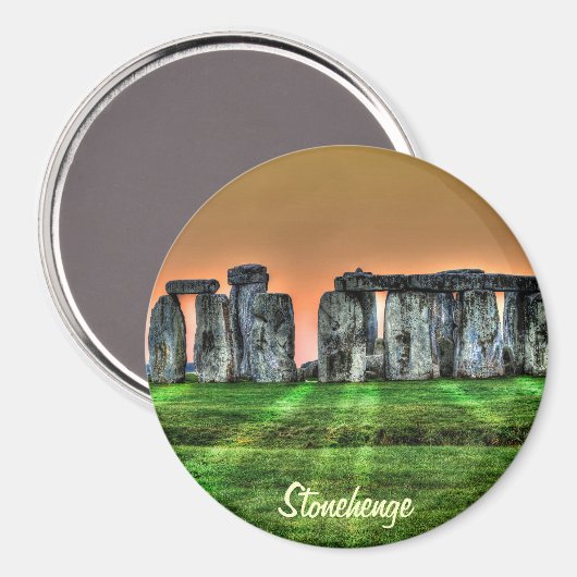 Steenhenge Standing Stones bij Sunset Magneet (Voorkant / Achterkant)