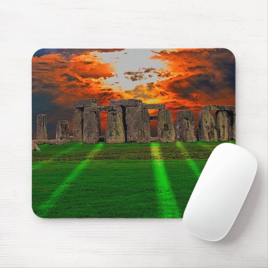 Steenhenge Standing Stones bij Sunset Muismat (Met muis)