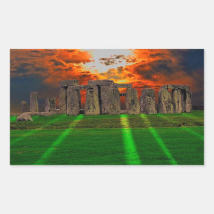 Steenhenge Standing Stones bij Sunset Rechthoekige Sticker