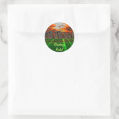 Steenhenge Standing Stones bij Sunset Ronde Sticker (Tas)