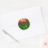 Steenhenge Standing Stones bij Sunset Ronde Sticker (Envelop)