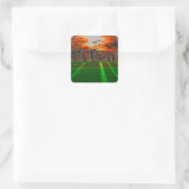 Steenhenge Standing Stones bij Sunset Vierkante Sticker (Tas)