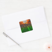 Steenhenge Standing Stones bij Sunset Vierkante Sticker (Envelop)