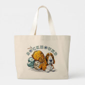 steenhond Pun Grote Tote Bag (Achterkant)
