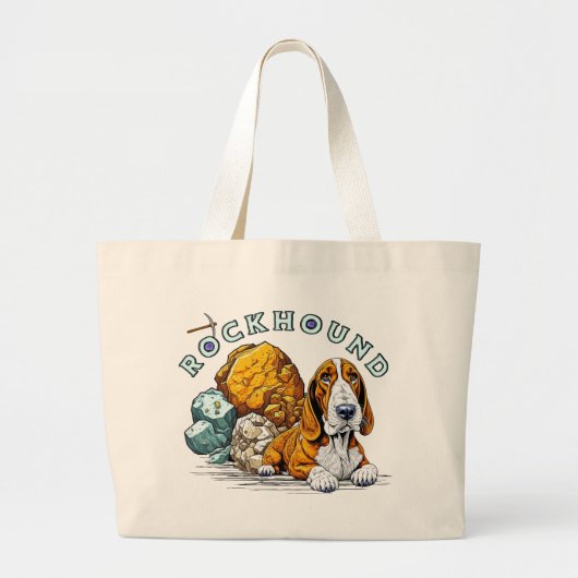 steenhond Pun Grote Tote Bag (Voorkant)
