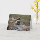 Steenhoop in een Wenskaart van de Stroom Kaart (Gele Bloem)