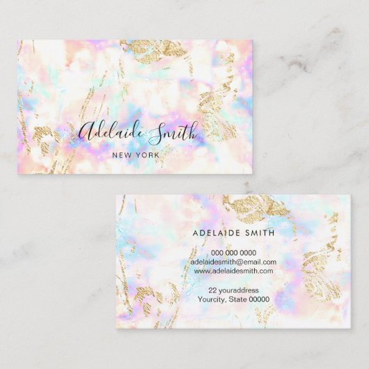 steenhoudend mineraalsteen visitekaartje (Voorkant / Achterkant)