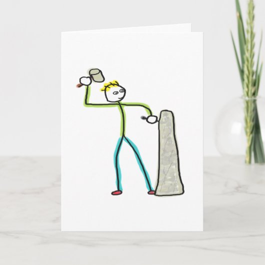 Steenhouwer Stickman Kaart (Voorkant)