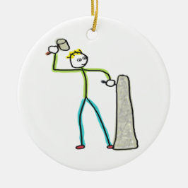 Steenhouwer Stickman Keramisch Ornament