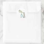 Steenhouwer Stickman Ronde Sticker (Tas)