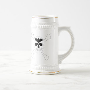 Steenkast en kruisgraten bierpul