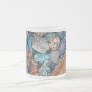 Steenkleurige rotswieg maakt natuurlijke textuur m matglas koffiemok