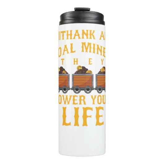 steenkolenmijnbouwmijnbouwersRocks dank een kolenm Thermosbeker (Voorkant)