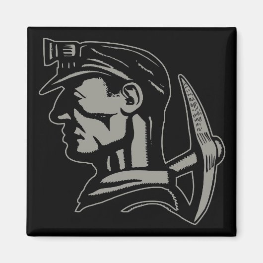 STEENKOLENMIJNER MAGNEET (Voorkant)