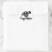 steenkolenmijner ronde sticker (Tas)