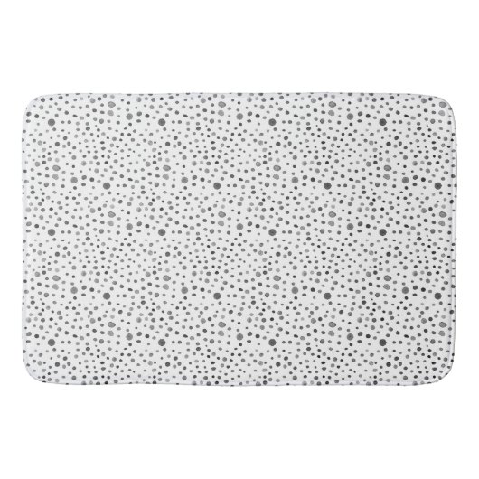 Steenkool Confetti Aquarel Stippen Badmat (Voorkant)