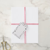 Steenkool Confetti Aquarel Stippen Cadeaubijsluite Cadeaulabel (Met Touw)