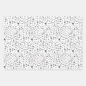 Steenkool Confetti Aquarel Stippen Inpakpapier Vel (Voorkant 3)