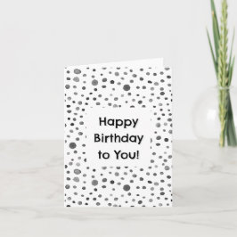 Steenkool Confetti Aquarel Stippen Verjaardagskaar Kaart
