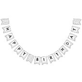 Steenkool Confetti Waterverf Stippen Bunting Flag Vlaggetjes (Alle)