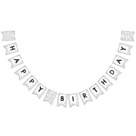 Steenkool Confetti Waterverf Stippen Bunting Flag Vlaggetjes