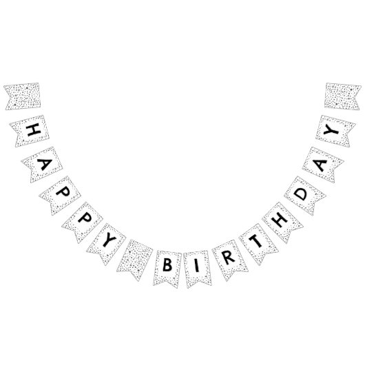 Steenkool Confetti Waterverf Stippen Bunting Flag Vlaggetjes (Alle)