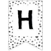 Steenkool Confetti Waterverf Stippen Bunting Flag Vlaggetjes (Tweede vlag)