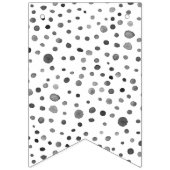 Steenkool Confetti Waterverf Stippen Bunting Flag Vlaggetjes (Eerste vlag)