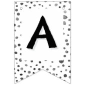 Steenkool Confetti Waterverf Stippen Bunting Flag Vlaggetjes (Derde vlag)