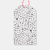 Steenkool Confetti Waterverf Stippen Gift Label Cadeaulabel (Achterkant)