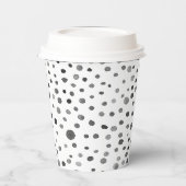 Steenkool Confetti Waterverf Stippen Papier Cup Papieren Bekers (Links)