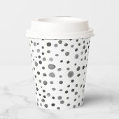 Steenkool Confetti Waterverf Stippen Papier Cup Papieren Bekers (Achterkant)