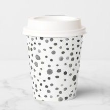 Steenkool Confetti Waterverf Stippen Papier Cup
