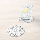 Steenkool Confetti Waterverf Stippen Papier Onderz Ronde Kartonnen Onderzetter (Insitu)