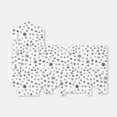 Steenkool Confetti Waterverf Stippen voorkeursbox Bedankdoosjes (Uitgevouwen)