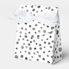 Steenkool Confetti Waterverf Stippen voorkeursbox Bedankdoosjes
