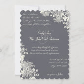 steenkool en huwelijksuitnodigingen kaart (Voorkant)