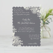 steenkool en huwelijksuitnodigingen kaart (Staand voorkant)