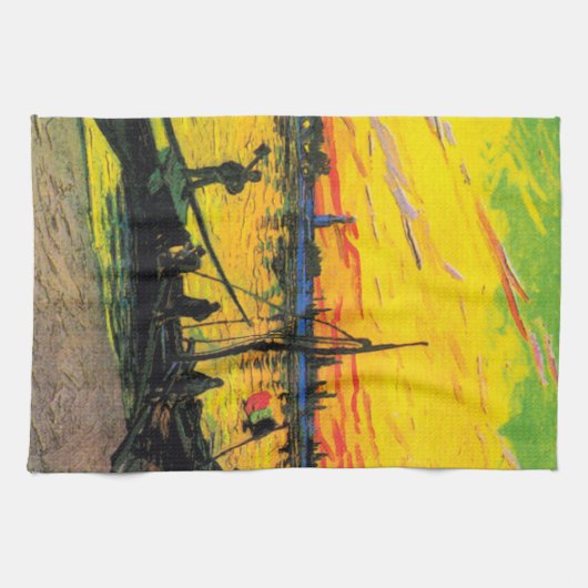 Steenkool (F437) Van Gogh Fine Art Theedoek (Horizontaal)