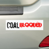 Steenkool geblust bumpersticker (Op auto)